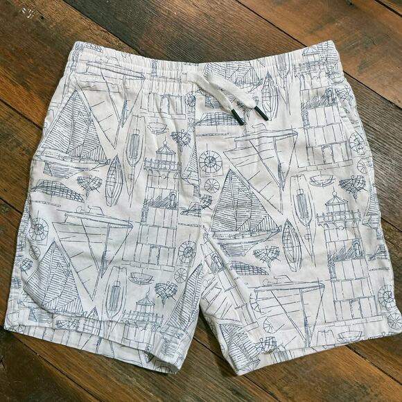 Vineyard Vines Boy’s Breaker Style Shorts Size 14 White and Navy - Picture 1 of 5